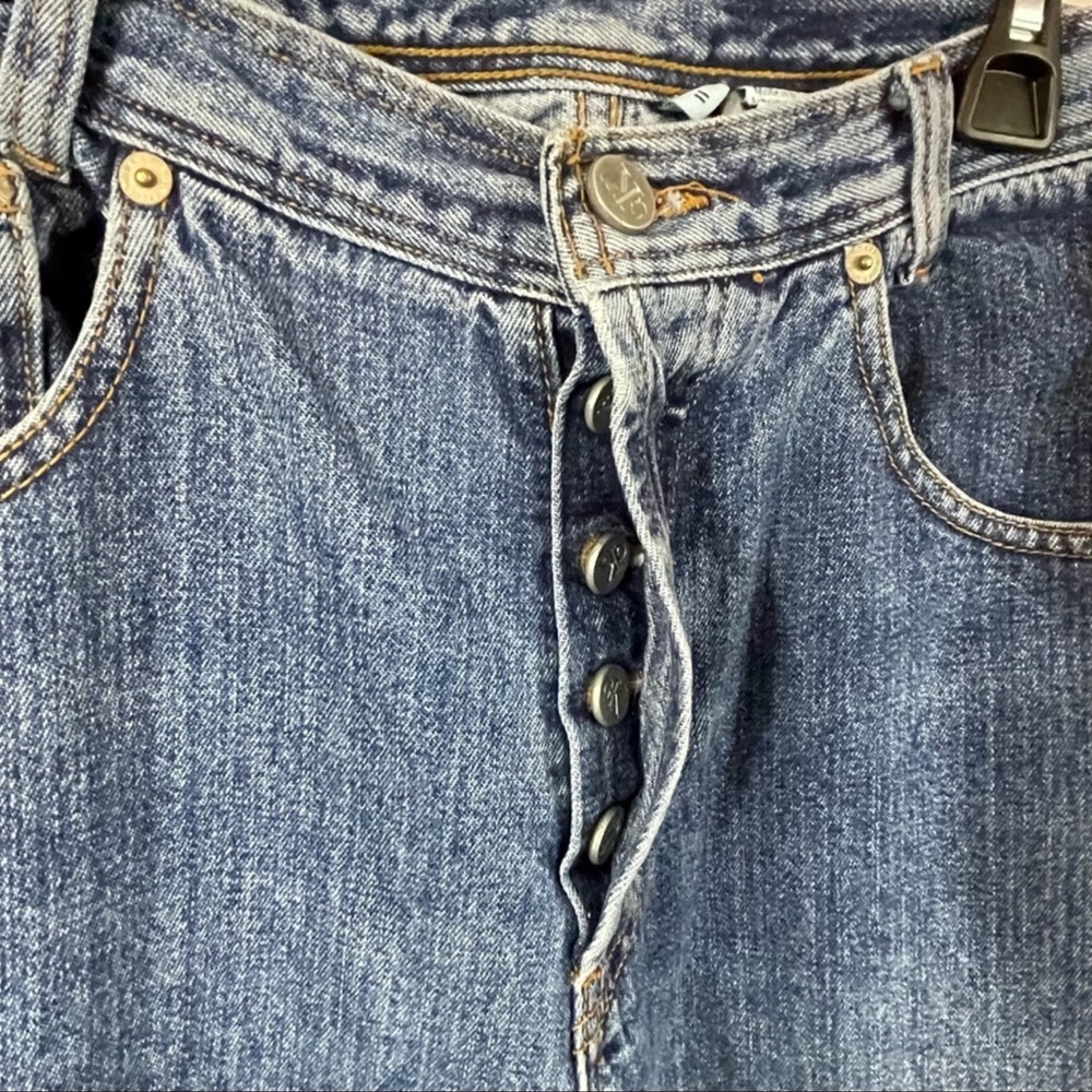 Vintage Calvin Klein Button Front Stovepipe Jean 11 Medium Stone Blue - Picture 4 of 14